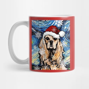 American Cocker Spaniel Santa Mug